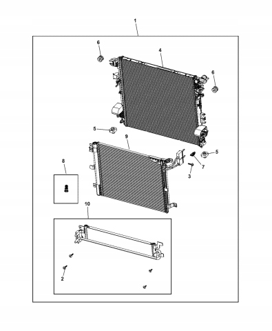 68314789AC - РАДІАТОР КОНДИЦІОНЕРА KLIMA WRANGLER JL GLADIATOR