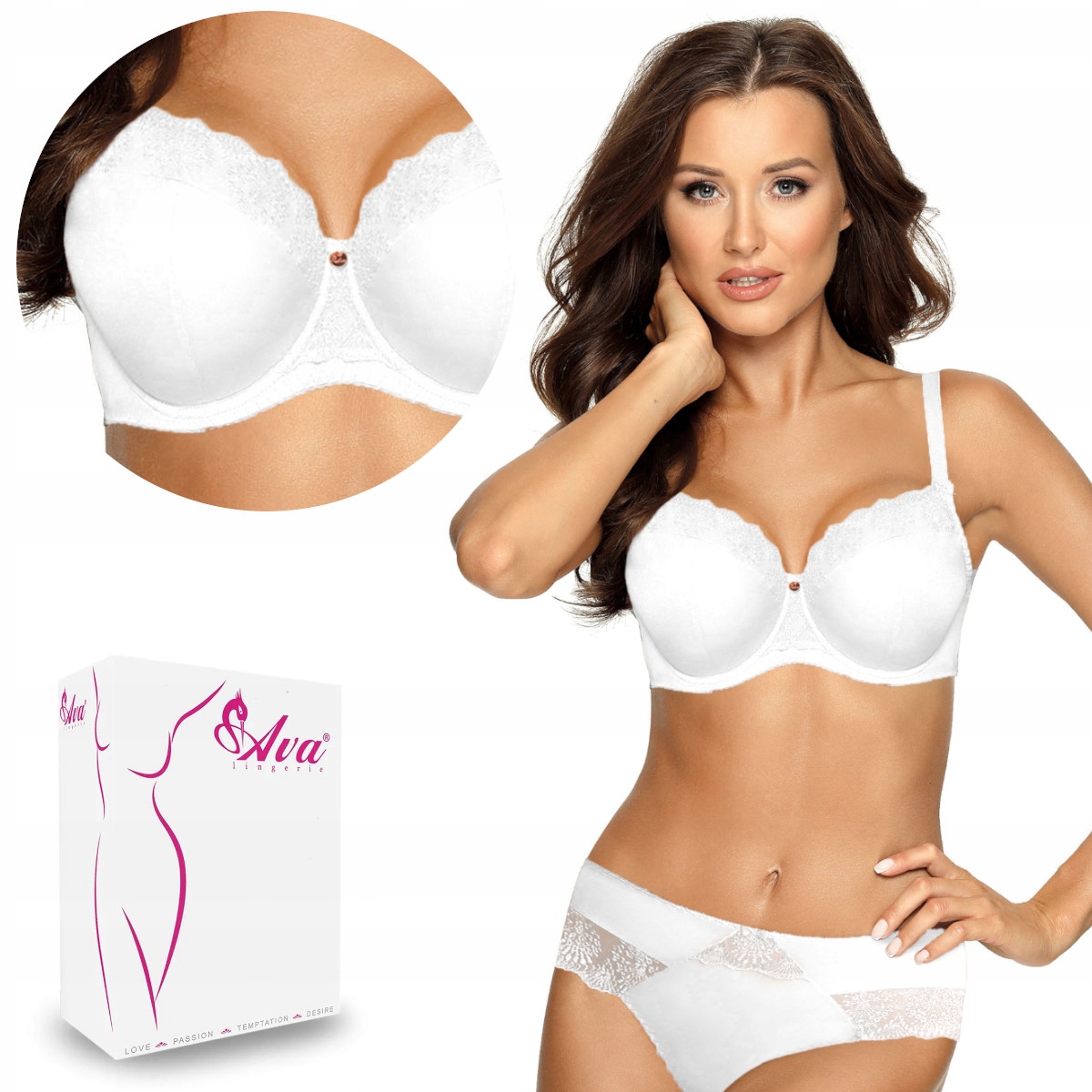 Podprsenka Full Cup Av 1924 vyztužená bílá 75K