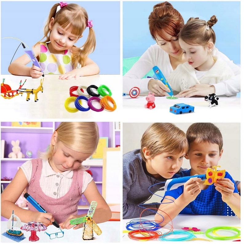 DŁUGOPIS 3D PEN DRUKARKA WKŁADY PLA 110M ZASILACZ PODSTAWKA Głębokość produktu 5 cm