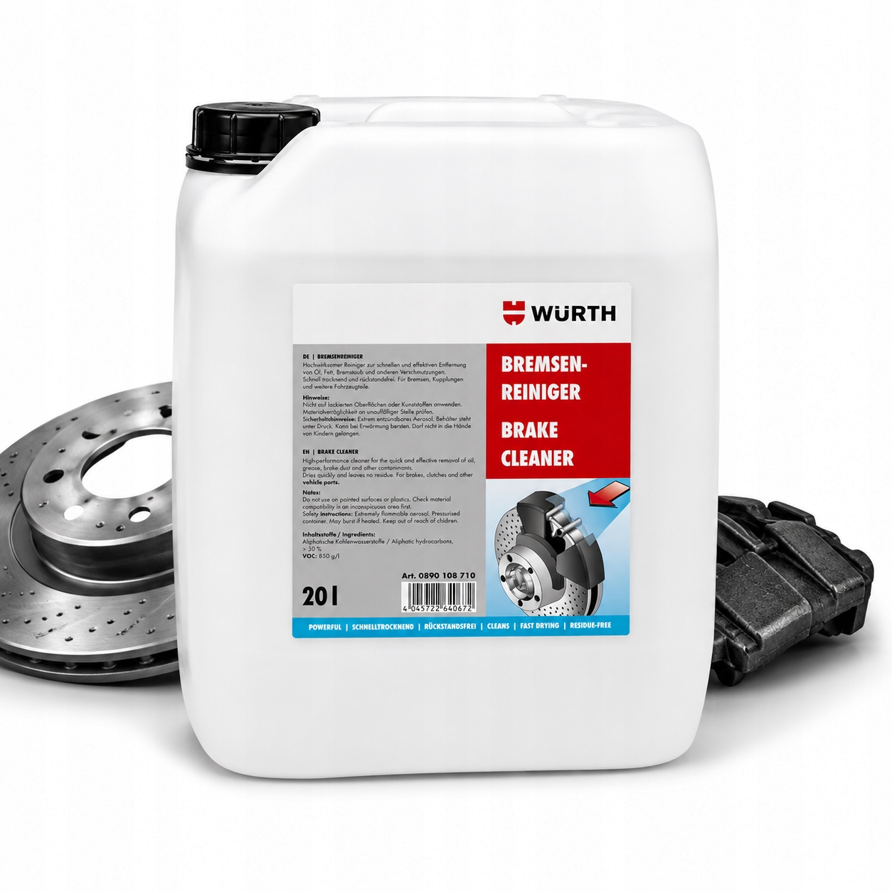 Wurth Brake Cleaner 20L Odstraňovač bŕzd Kotúč Svoriek Časti
