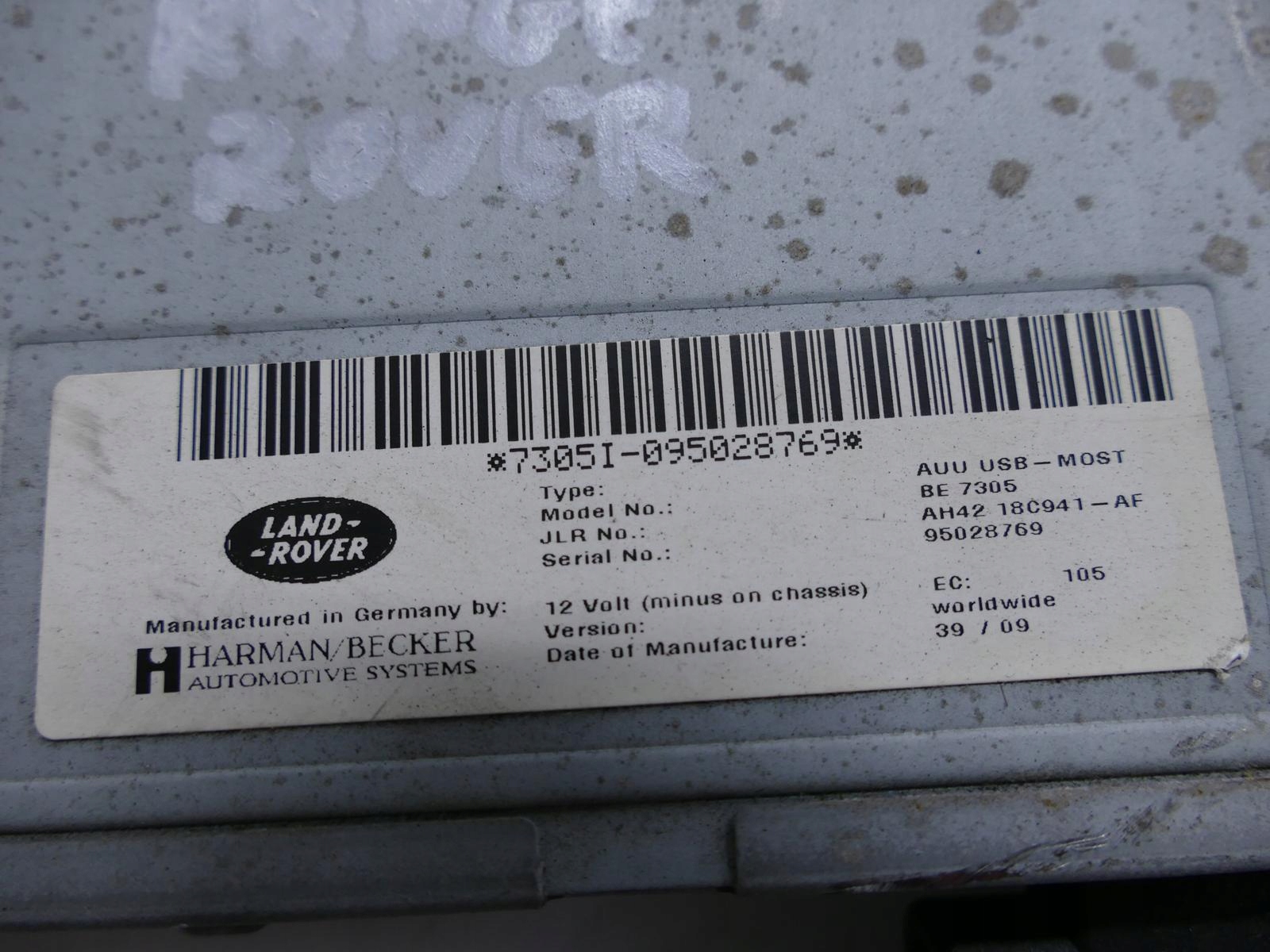 RANGE ROVER SPORT L320 TUNER RADIOWY AUDIO Producent czesci Land Rover OE