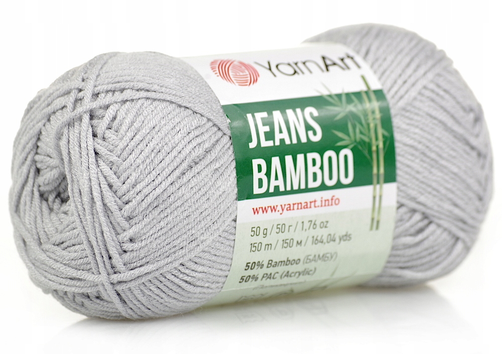 Włóczka Yarnart Jeans Bamboo Nr 127 Popielata