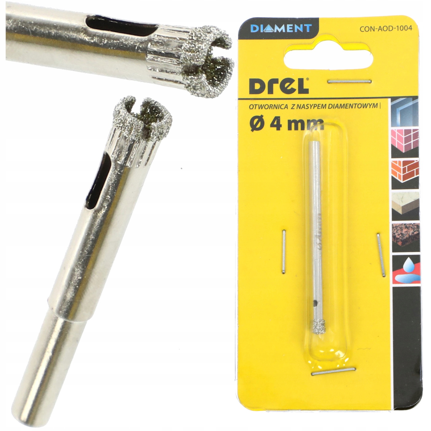 

Otwornica Diamentowa Koronka Do Gresu Płytek 4mm