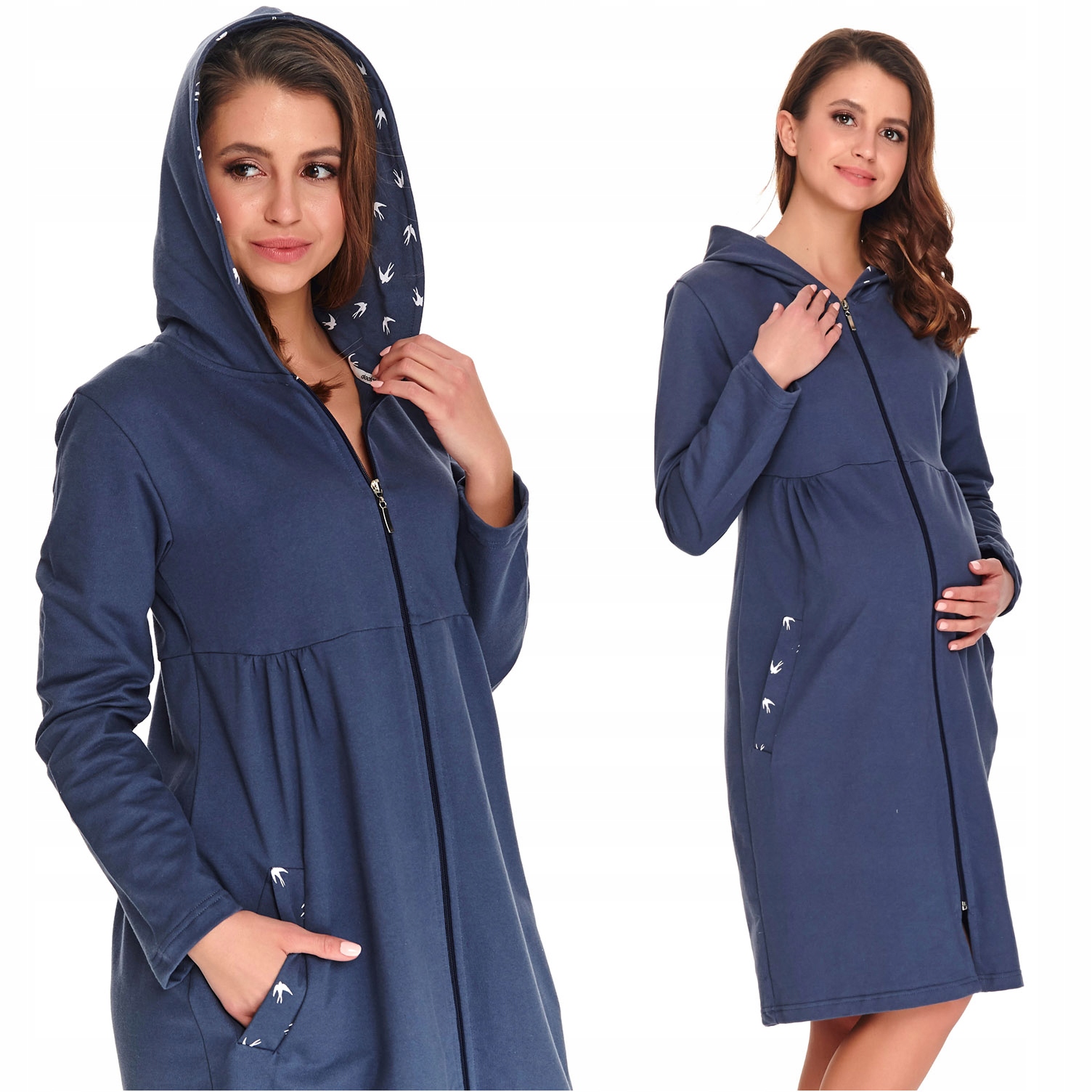

Doctor Nap 9925 Deep Blue szlafrok ciążowy XL