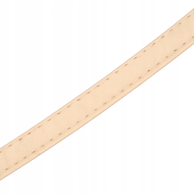 PASEK Z EKOSKÓRY PRZESZYTY 10 mm - BEŻOWY