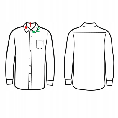 KOSZULA DAMSKA Z MARSZCZENIEM BIAŁA KLASYK L 1XMI Materiał dominujący poliester