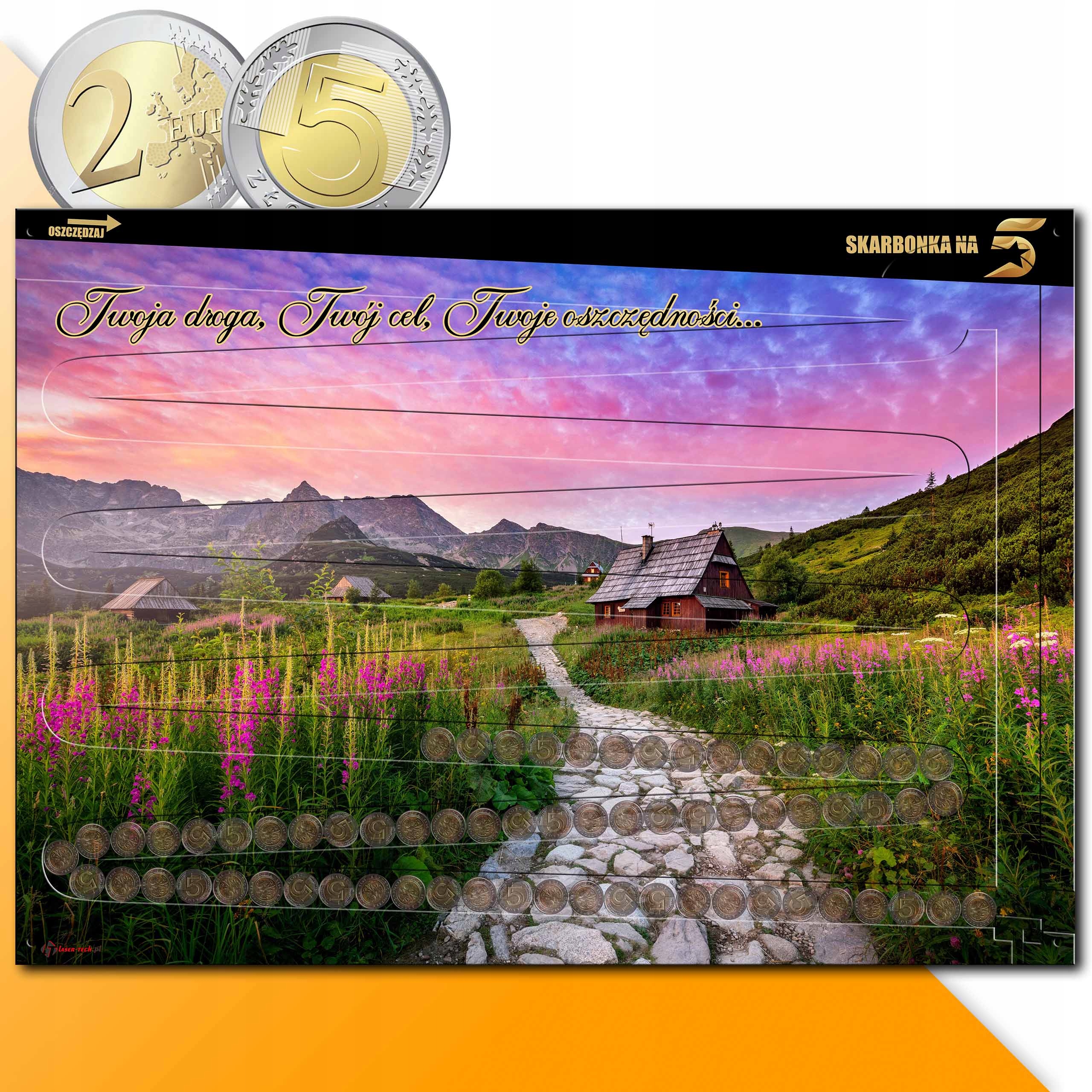 5 Pln Krabička XXL stěna 70x50 cm Hala Gąsienicowa Tatry 1000 Pln