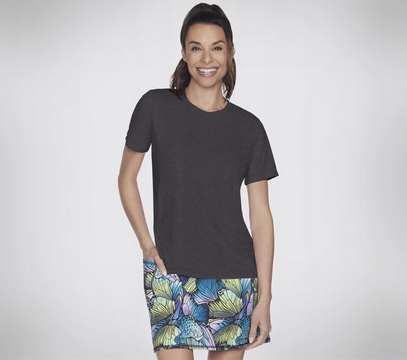 Tričko Skechers Go Dri Swift Tee černá/grafitová TS104 Bkcc