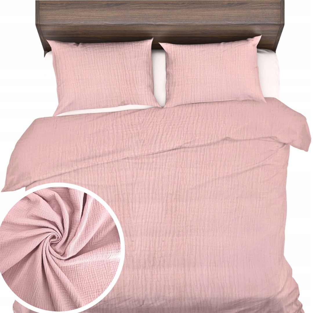 Povlečení Mušelín 160x200+1x70x80 Jemné prodyšné povlečení Přírodní Eko