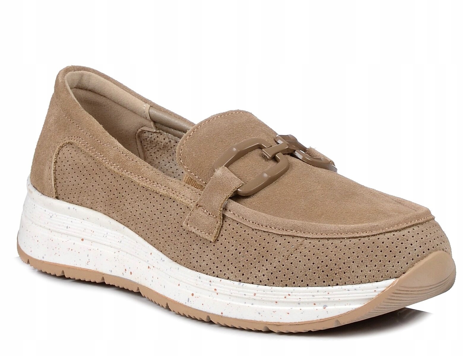 Mokasyny damskie skórzane zamszowe T.Sokolski 255502-03 38