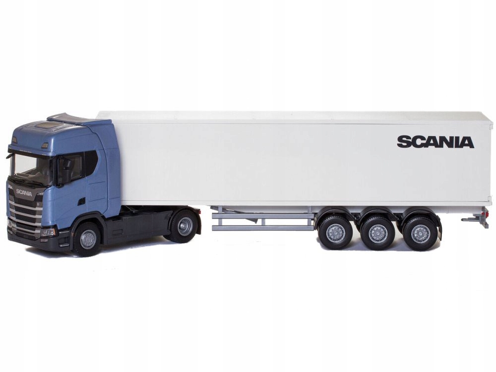 Scania S410 modrá s návěsem Emek 86004
