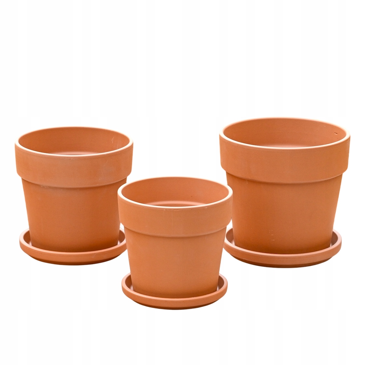Hliněné květináče Calima Natur Terakota sada 3 květináčů: 19 Cm 21 cm 24 cm
