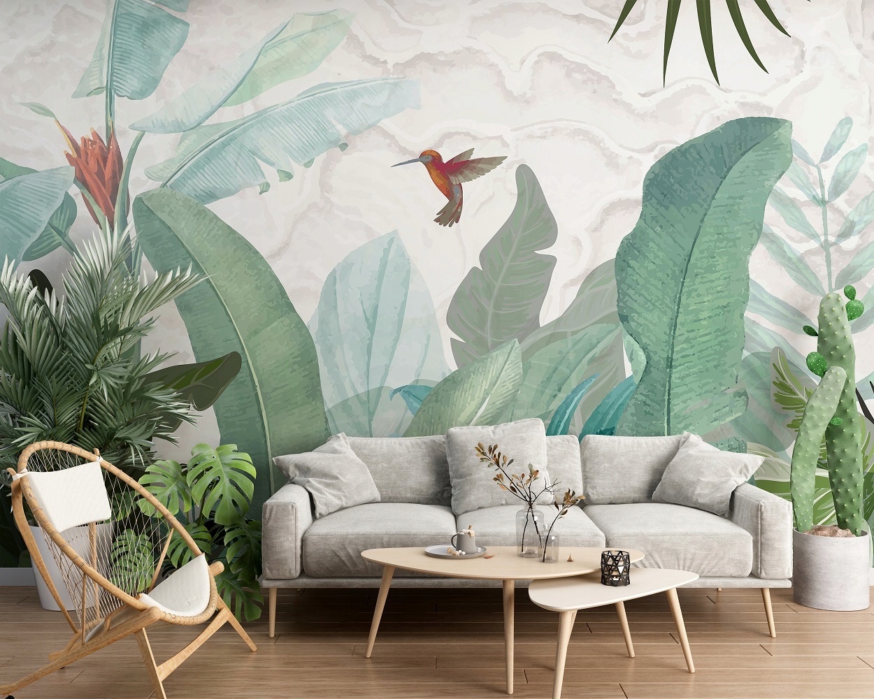 Fototapeta Kolibrík v listoch 400x280 vlies230