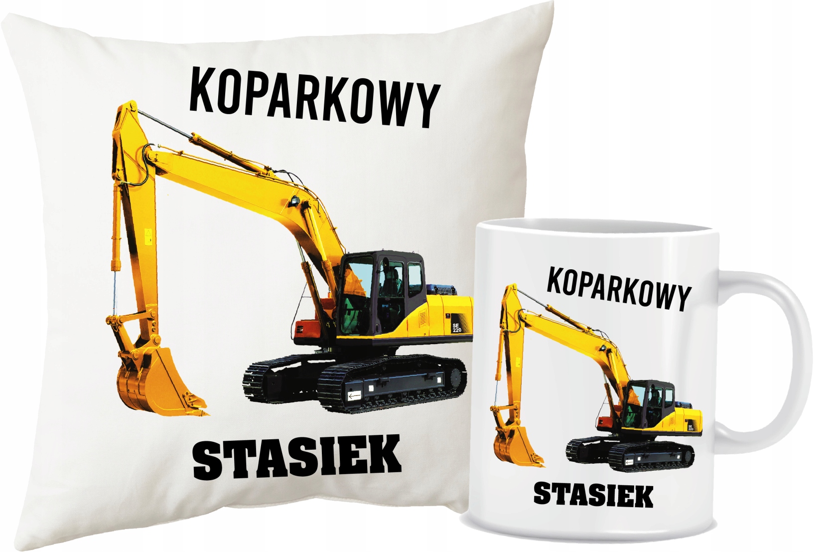 

Poduszka Kubek dla Koparkowego Koparka imię