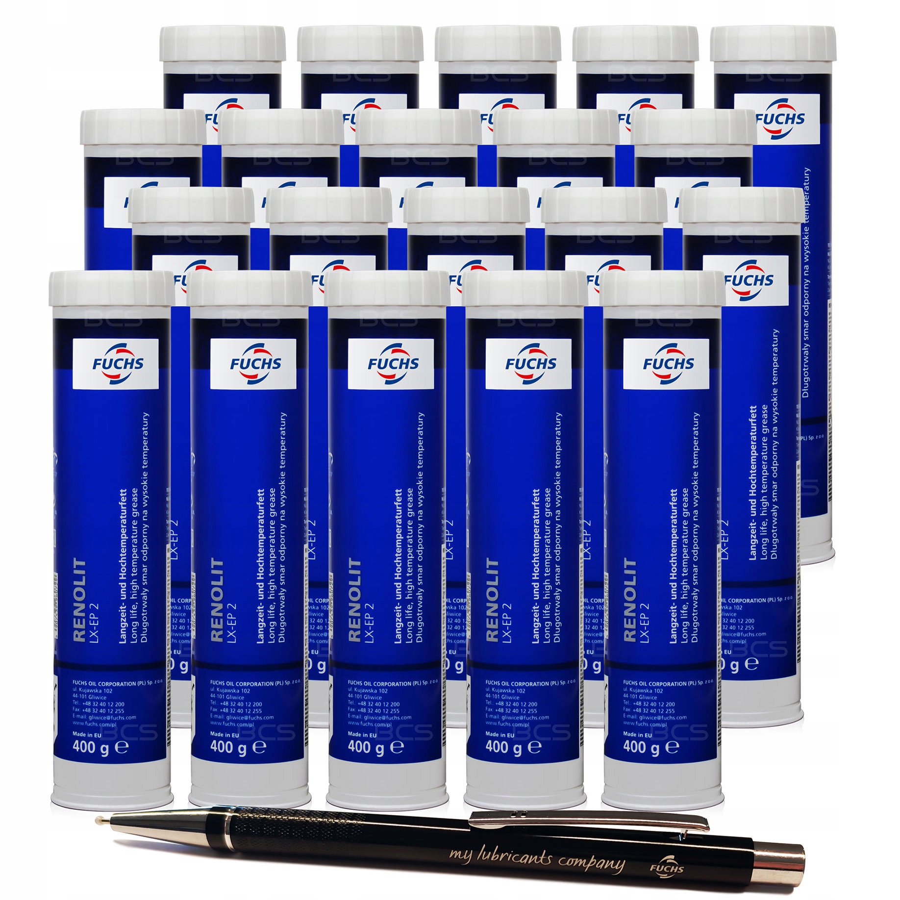 20 x Fuchs Renolit Lx-ep 2 Smar Plastyczny Nlgi 2 W Tubie 400g