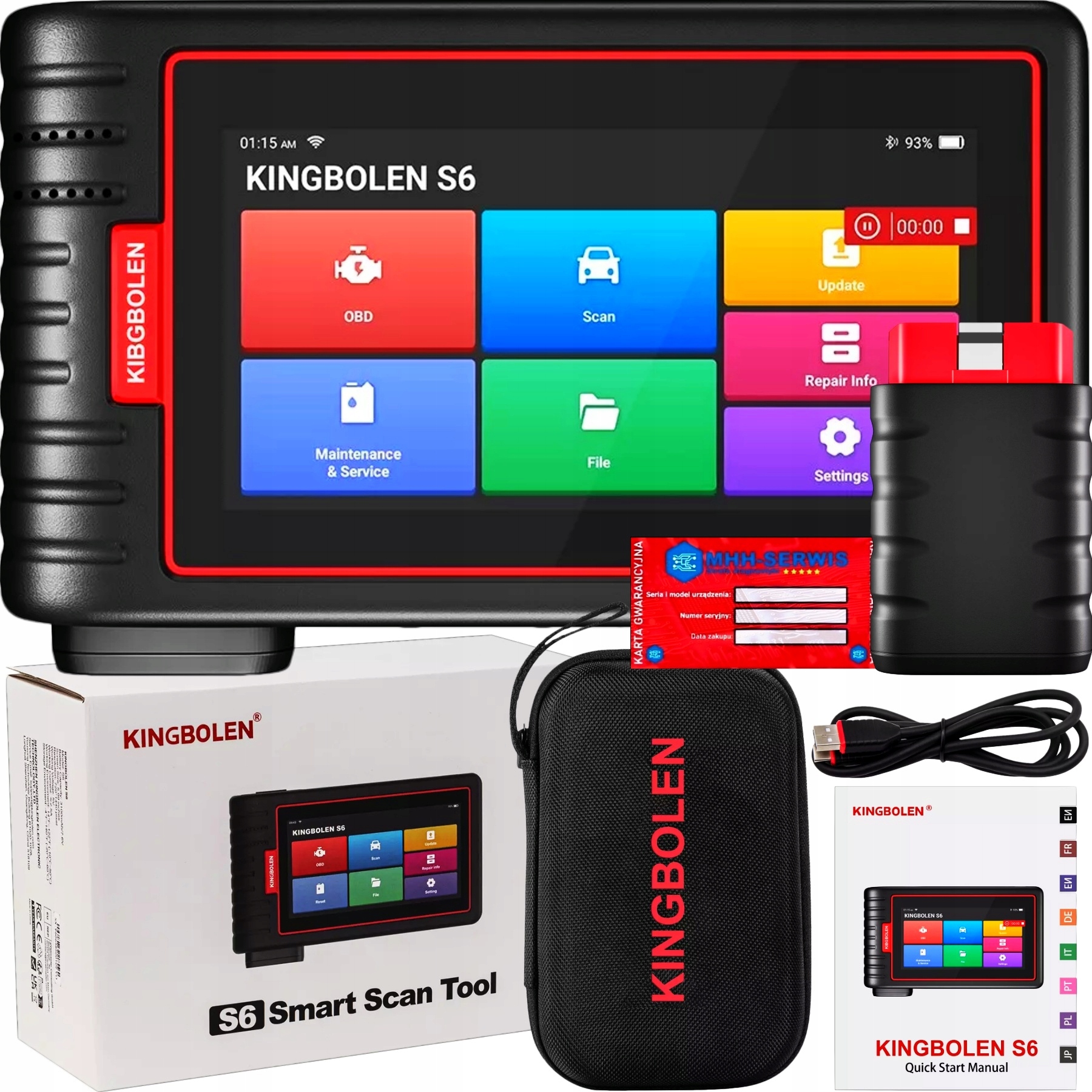 Diagnostické Rozhraní Kingbolen S6 Doživotní Aktualizace 28 Funkcí Pl