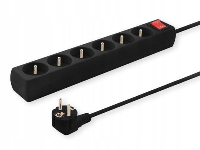 Listwa zasilająca Savio LZ-04, 6 gniazd 5m