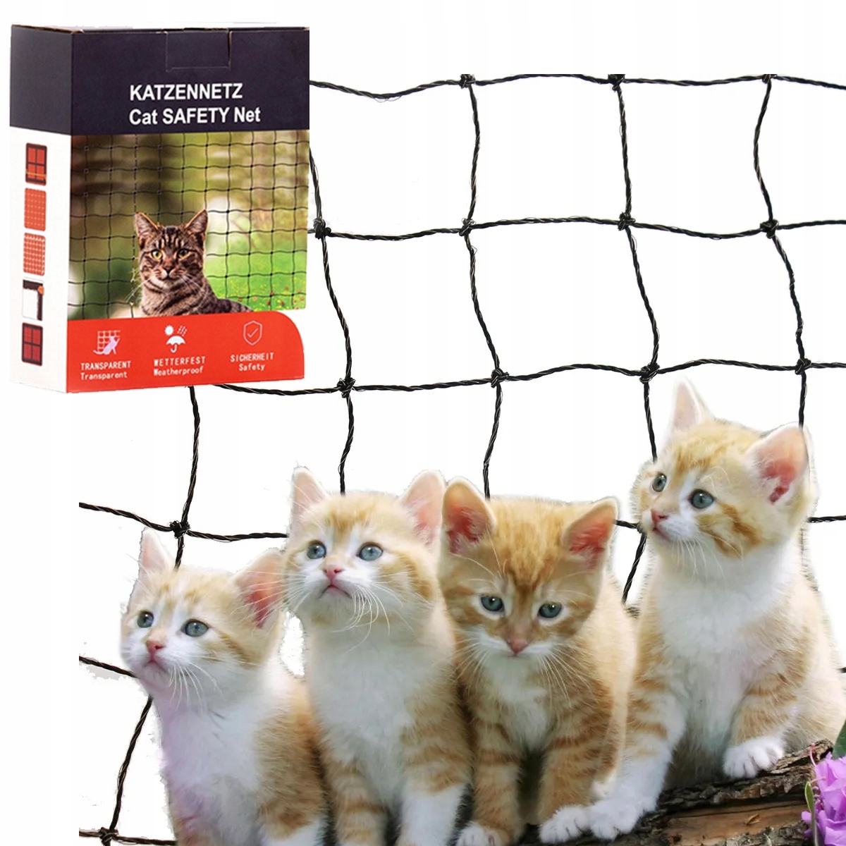 Levně Síťka Na Balkon Pro Kočky Ptáky Holubi Očko 26 MM Řezaná Na Míru 3x10 m