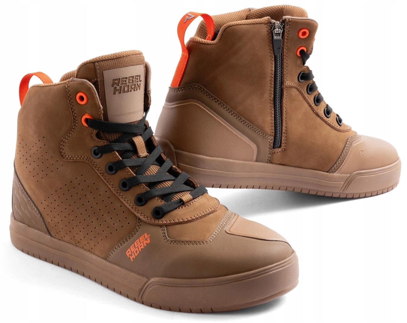 Rebelhorn Spike Brown Pánske Motocyklové Topánky Krátke Mestské Hnedé