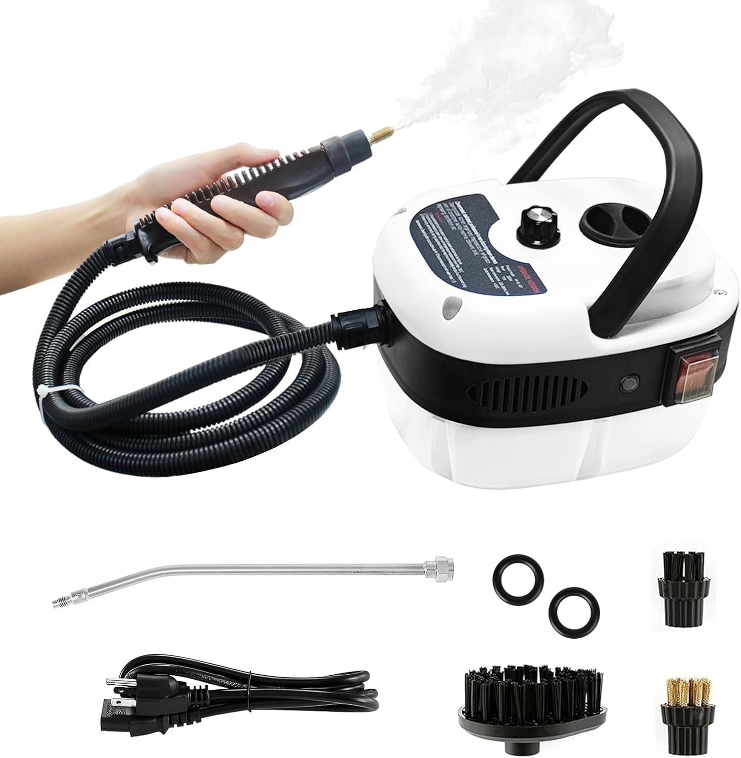 Parní čistič 2500W 3bar s příslušenstvím pro kuchyň a čalounění