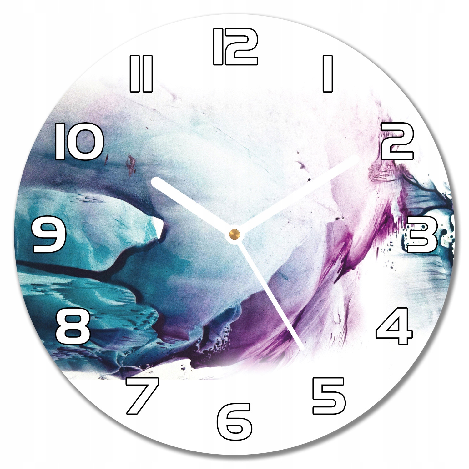 

Nowoczesny cichy wiszący zegar Farba Plamy f30