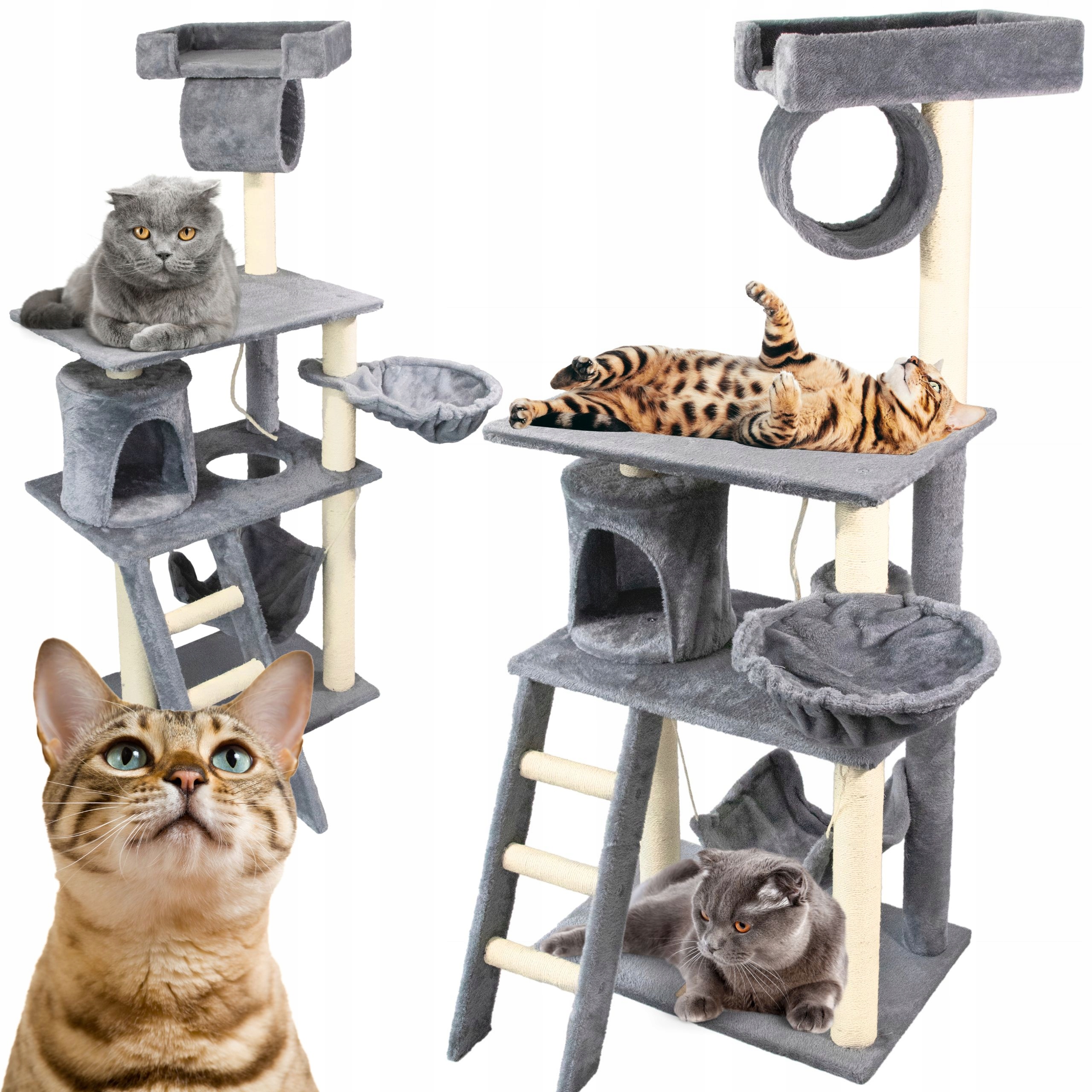 Duży Drapak dla Kota domek Legowisko hamak Wieża XXL