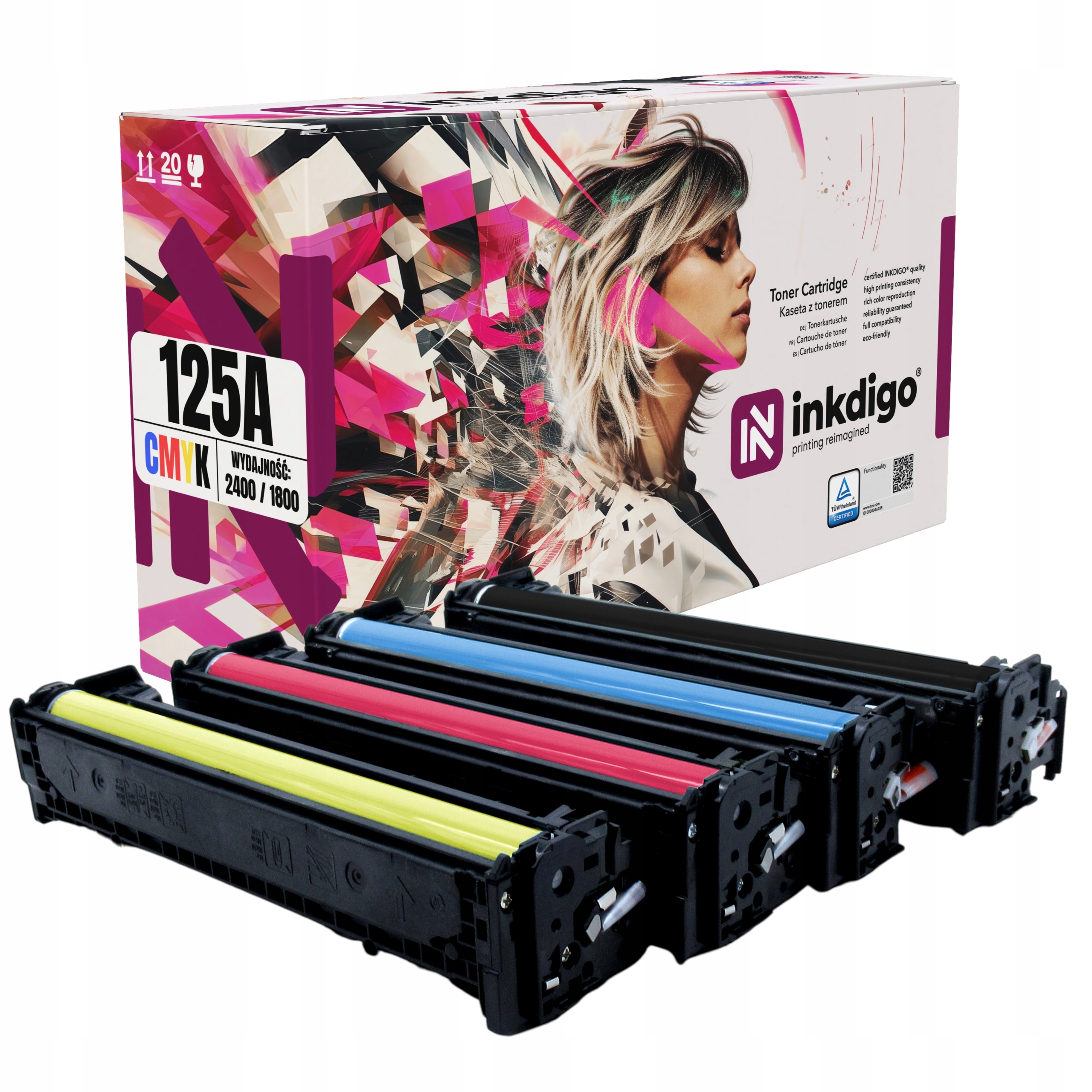 4x CB540A 543A Tonery pro Tiskárnu Hp CP1215 1217 CP1515 CP1518 CM1312