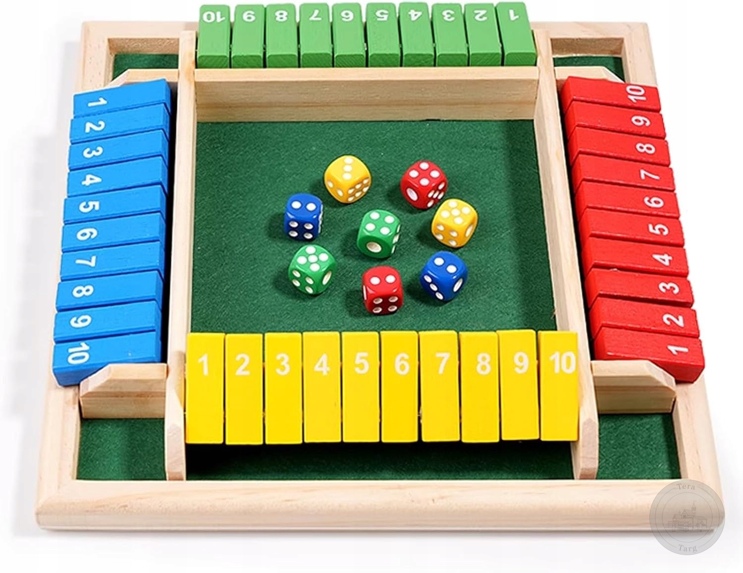 Gra Planszowa Logiczna Zamknij Pudełko Shut The Box Idealna Kości