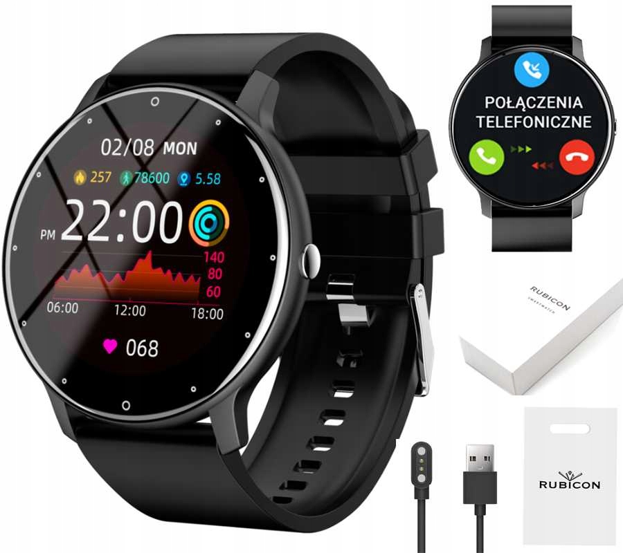 SMARTWATCH SMARTBAND Rubicon SMS KROKI POLSKIE MENU ROZMOWY PRO WATCH Model inny
