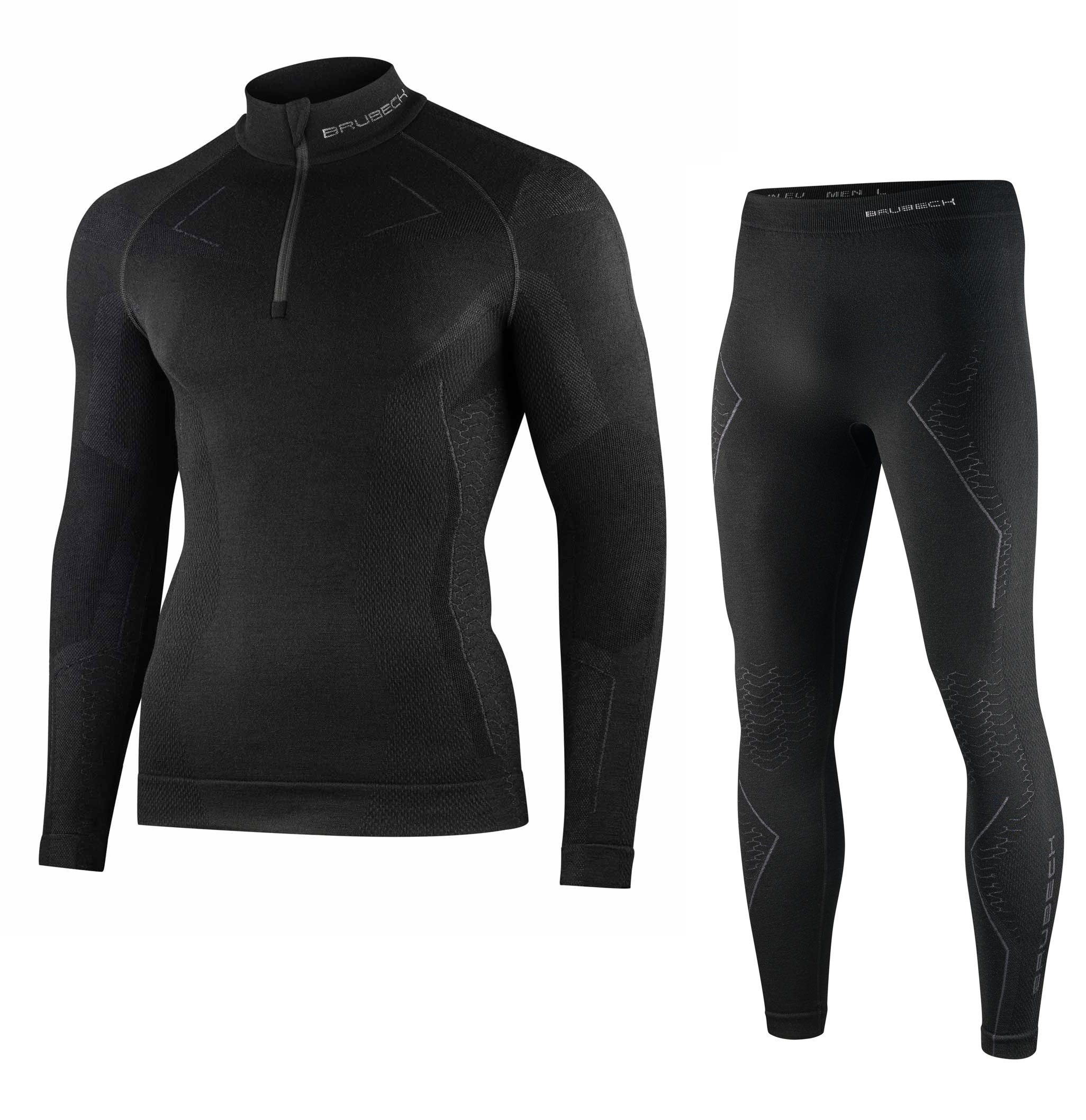 Męska Bielizna Brubeck Extreme Merino Wool komplet Czarny M