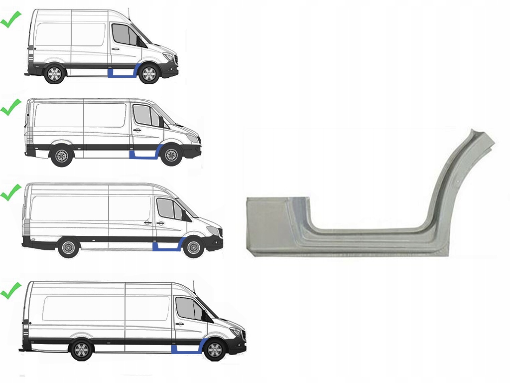 VW CRAFTER 2006 PRÓG PRAWA