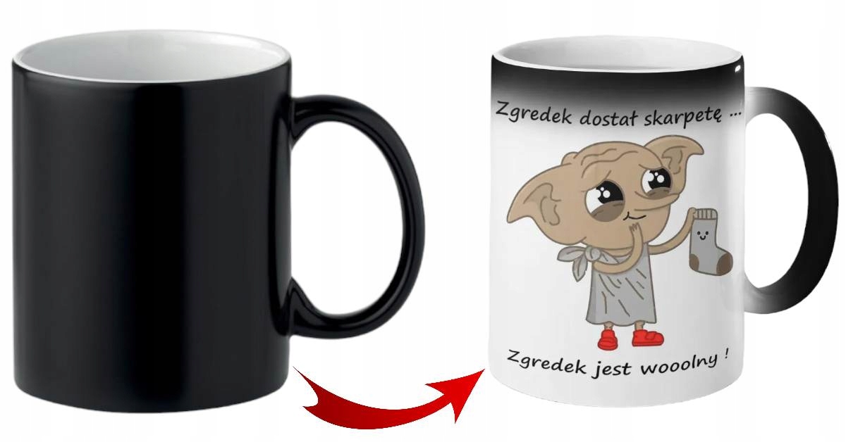 Magiczny kubek Harry Potter Zgredek dostał skarpetę , jest wolny !