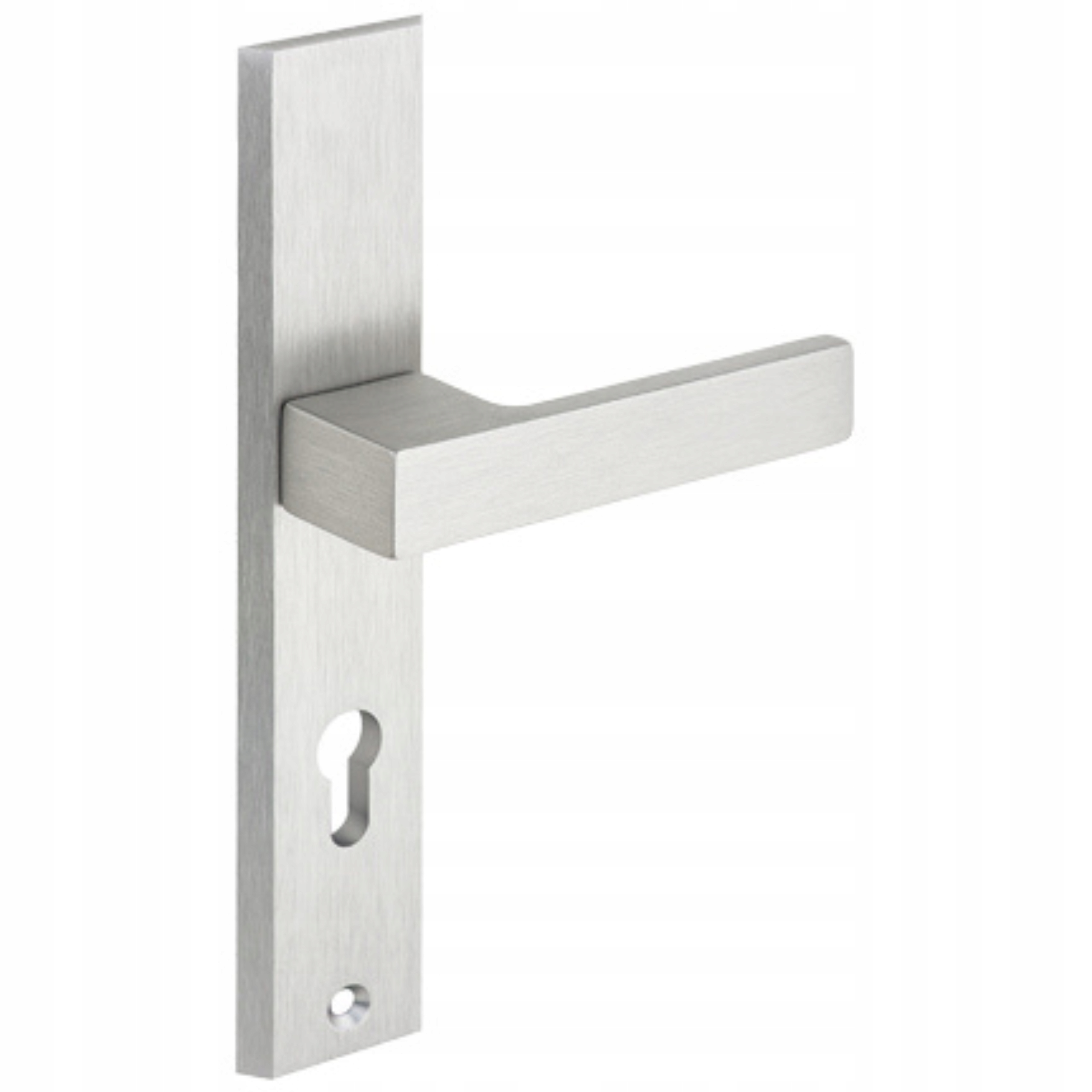KLAMKA DO DRZWI ZEWNĘTRZNYCH Z ANTABĄ TOTAL INOX ROZSTAW 72mm + SZYLD GÓRNY Marka Metal-Bud