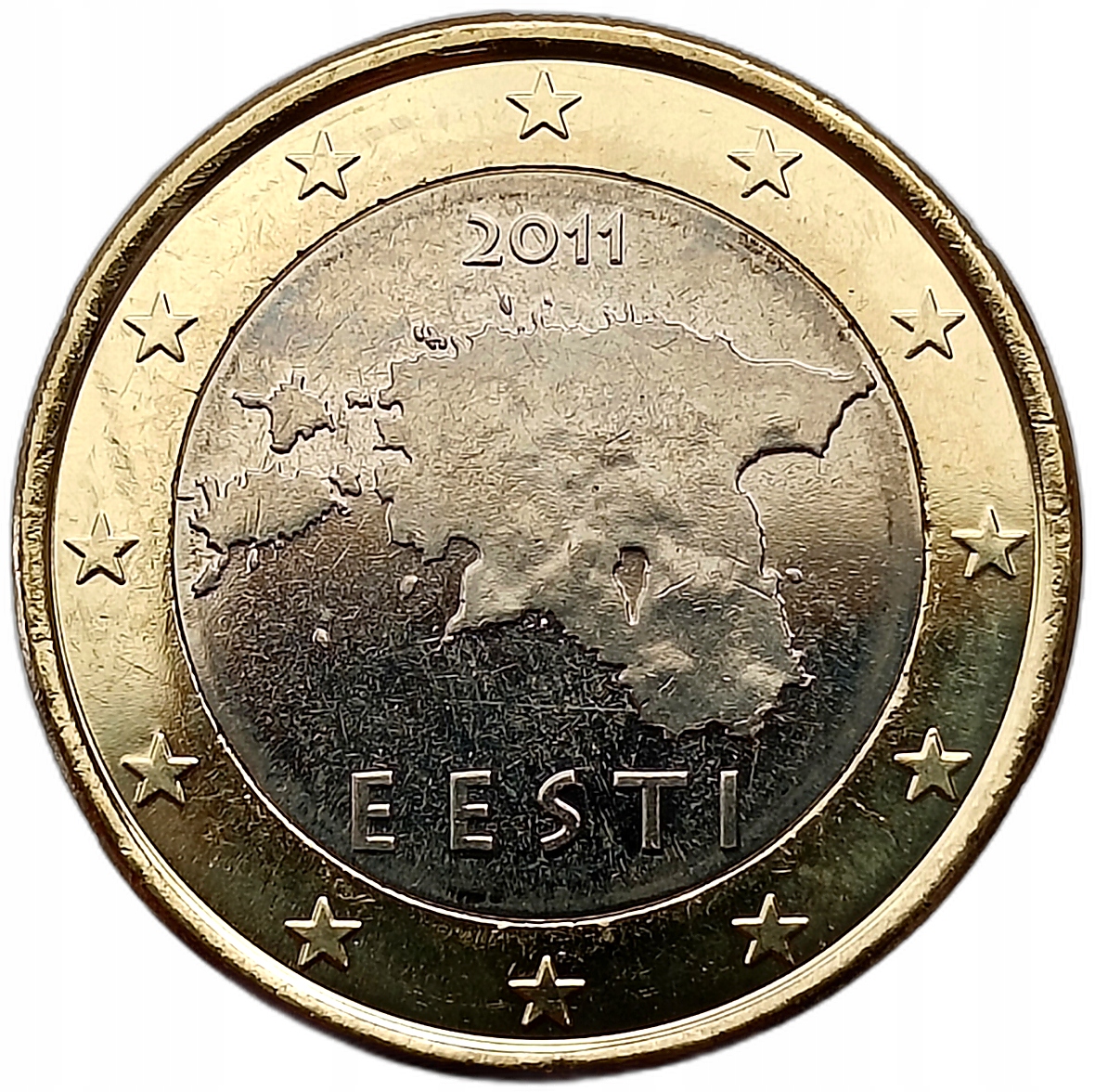 ESTONIA 1 EURO 2011 MAPA BIMETAL MENNICZA