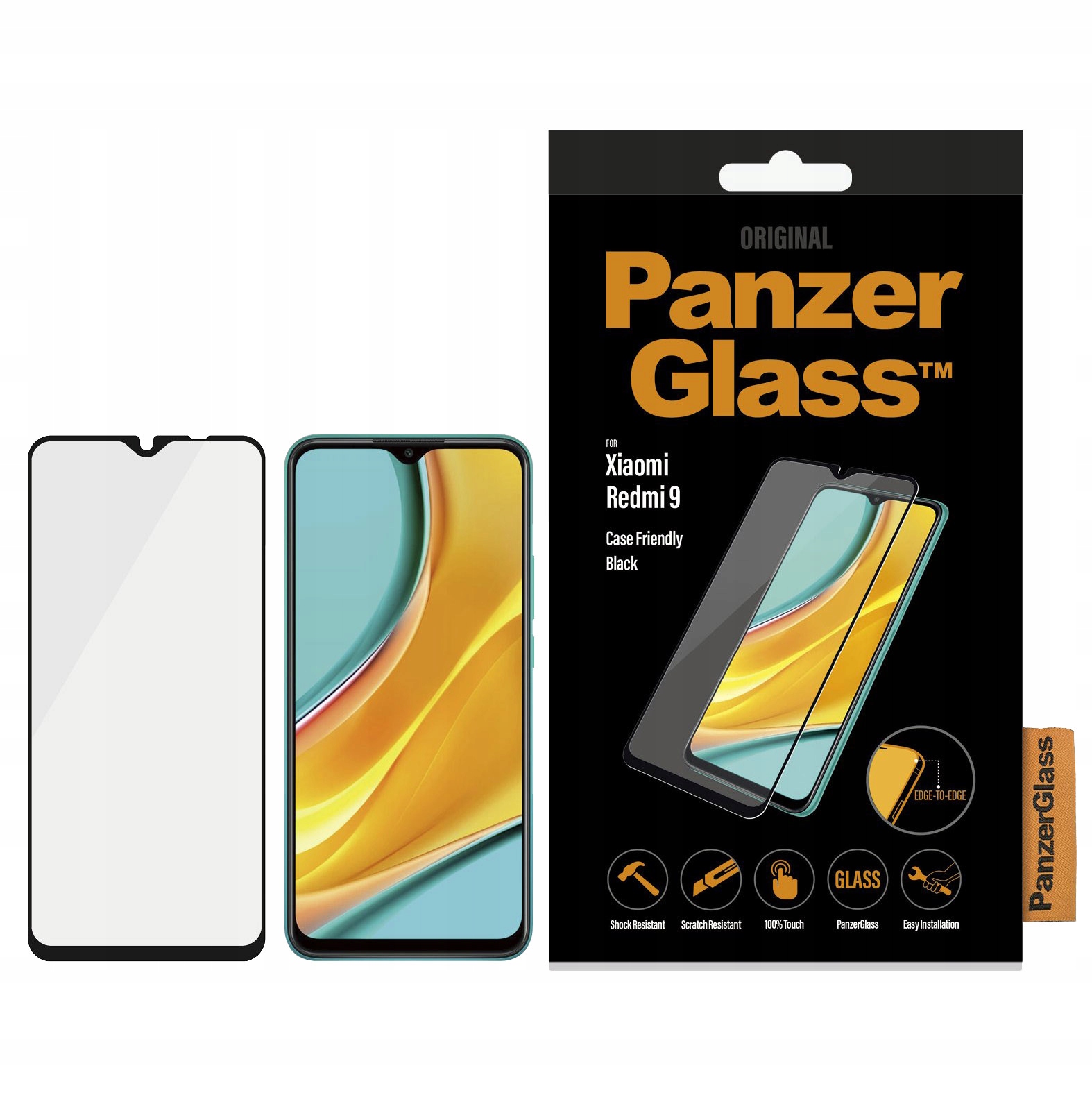 

Szkło do Xiaomi Redmi 9, PanzerGlass Cf E2E szybka