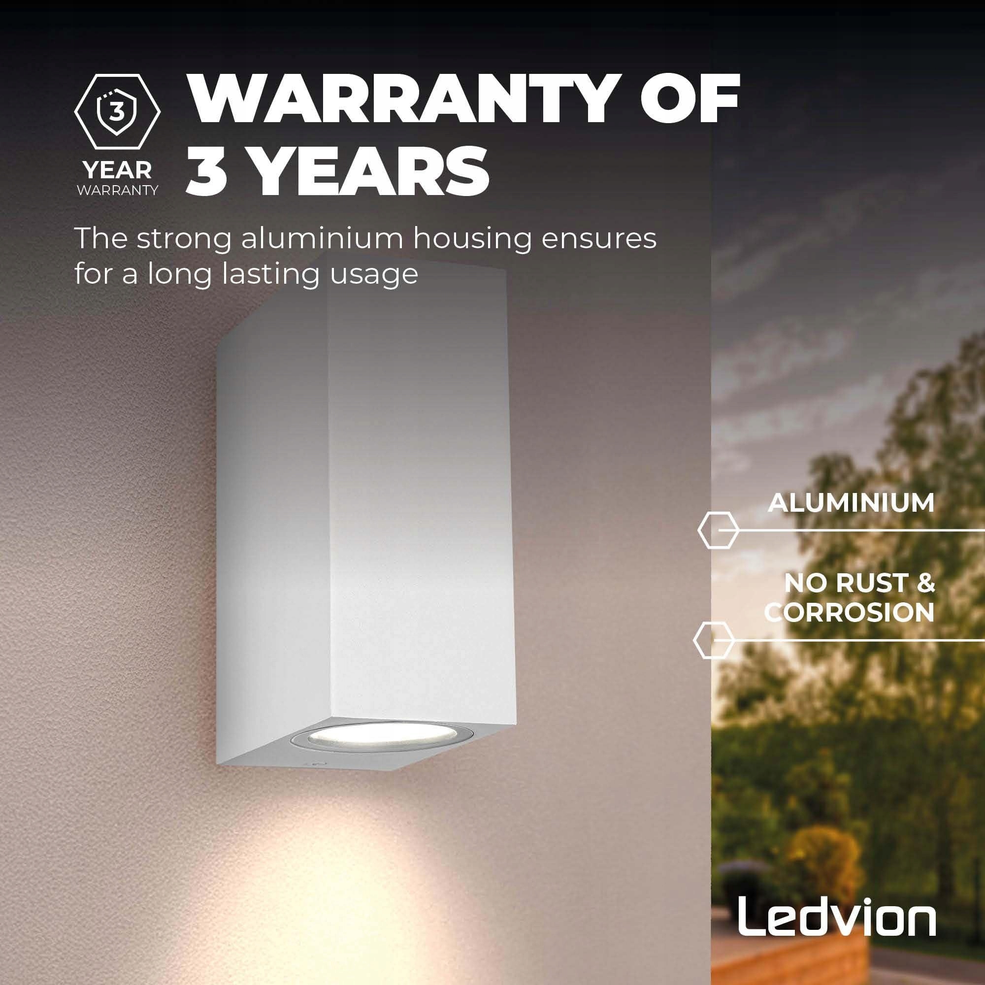 LEDVION Helene Zewnętrzna Lampa LED Biała GU10 IP54 Up Down — miniatura 5