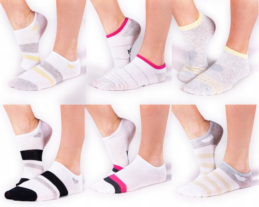 

6 x Skarpetki krótkie Stopki bawełniane Yo! 35/38