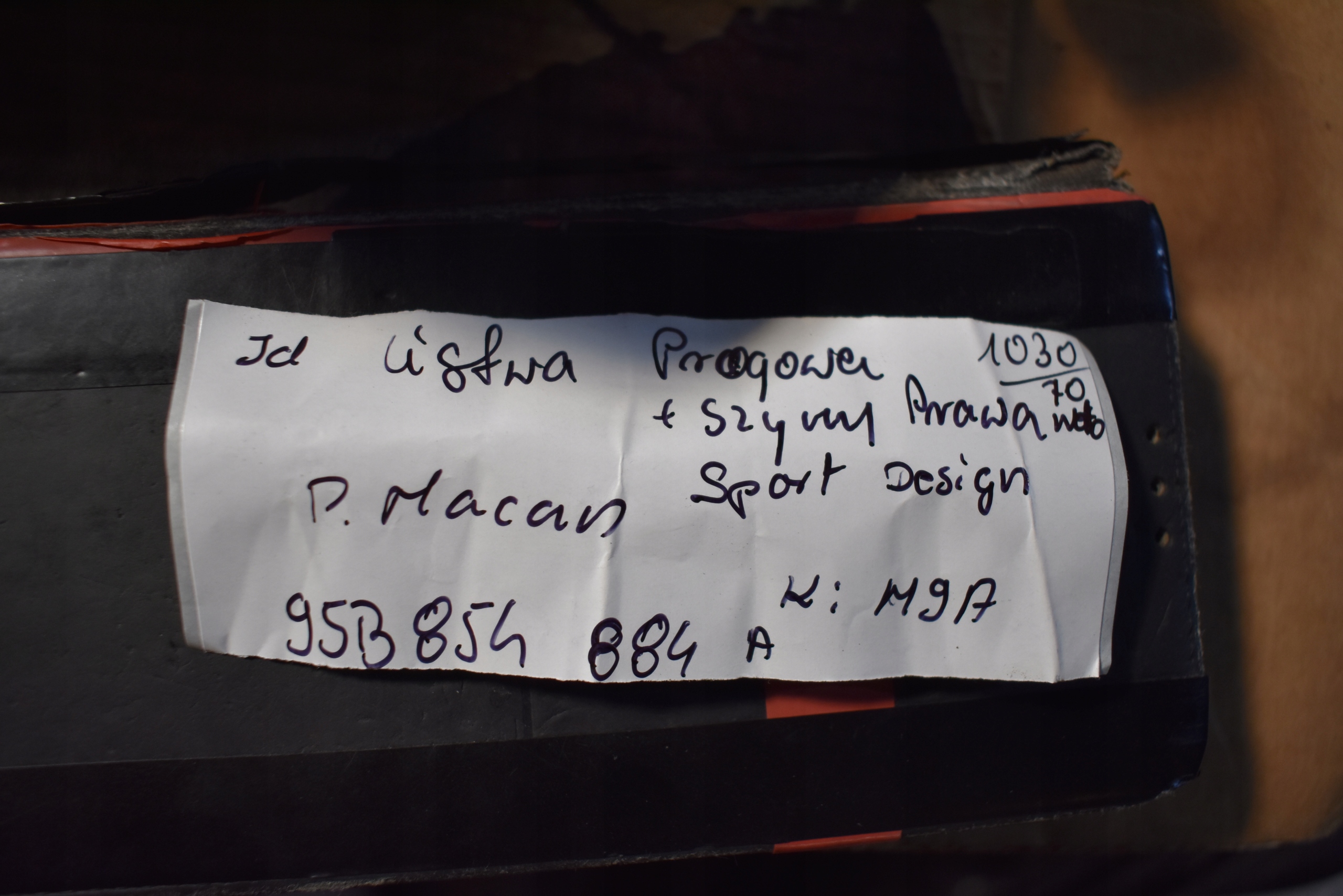 IDEALNA moulding threshold right SZYNY KPL. PORSCHE MACAN SPORT design M9A 1