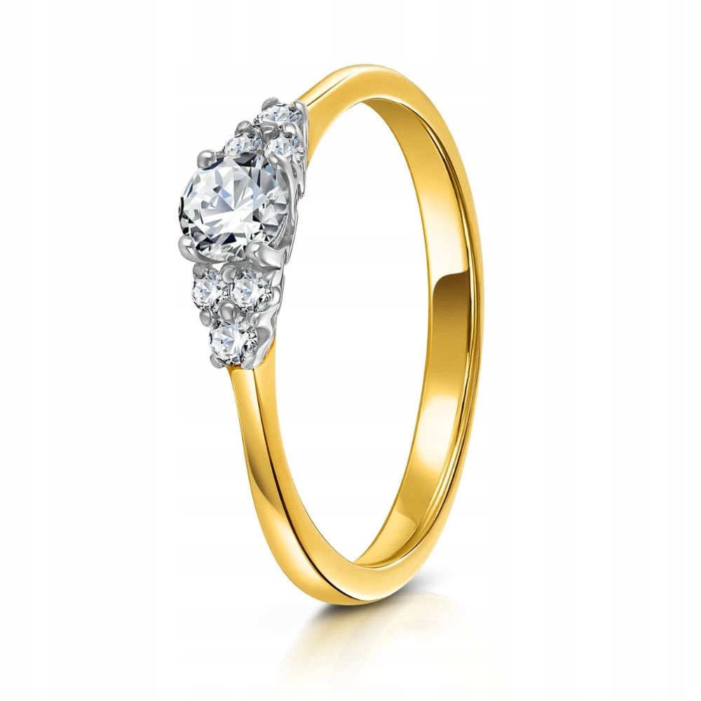 Zlatý Prstýnek 14k 585 Zirkon