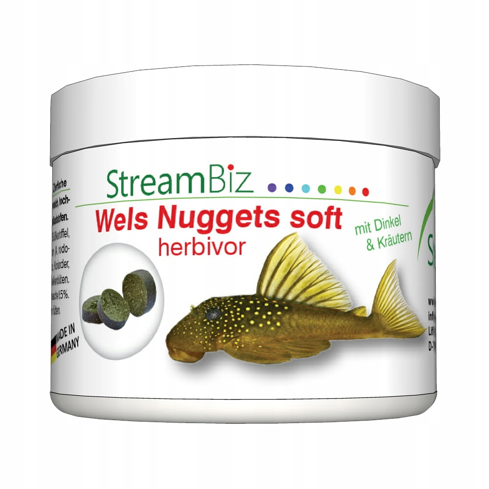 Levně StreamBiz Wels Nuggets Herbivore 250 g tablety ryby žijící při dně a býložravé
