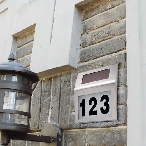 Solarny numer domu Izoxis 24357 Materiał stal nierdzewna