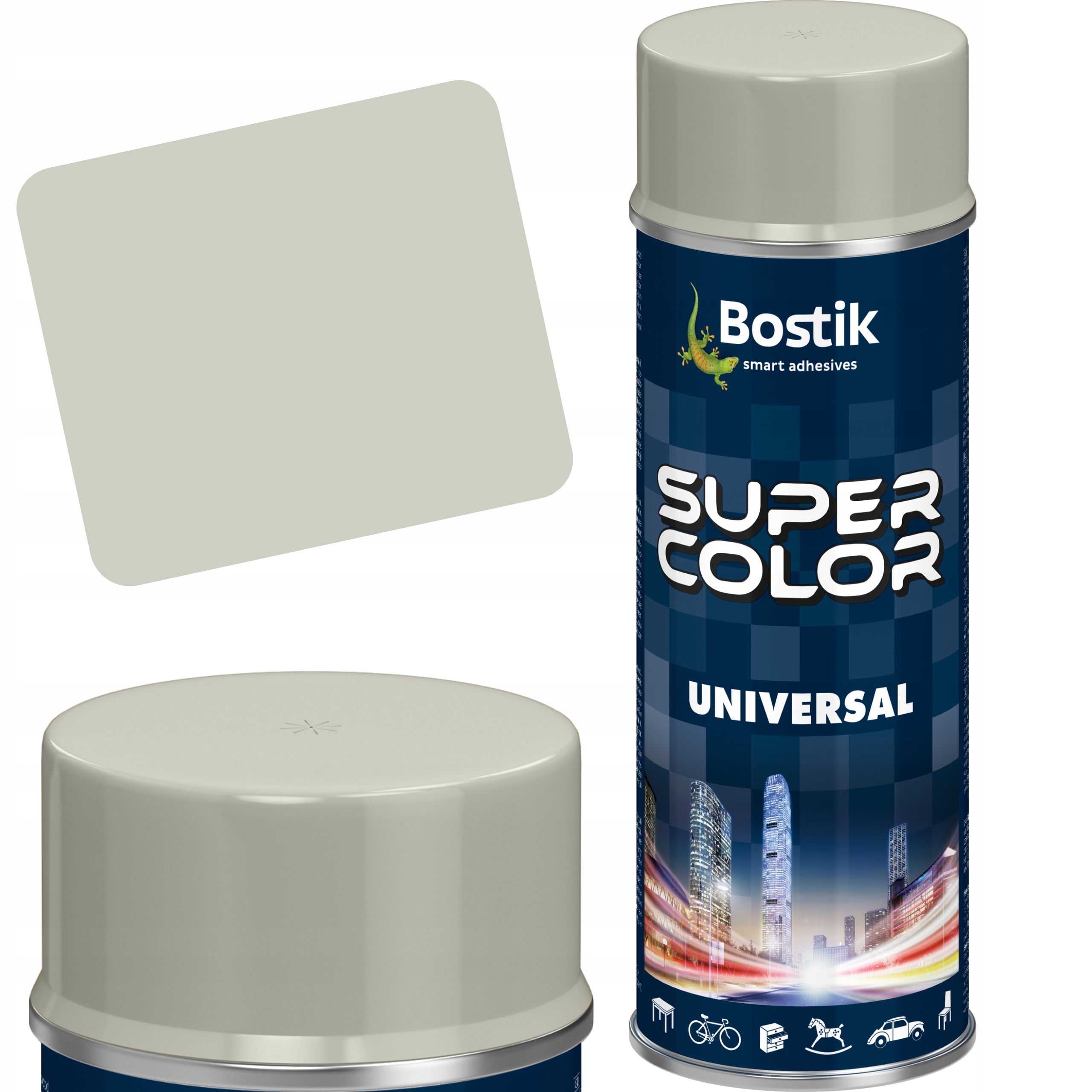 Lakier uniwersalny spray farba w sprayu szary kamienny srebrny 400ml 7032