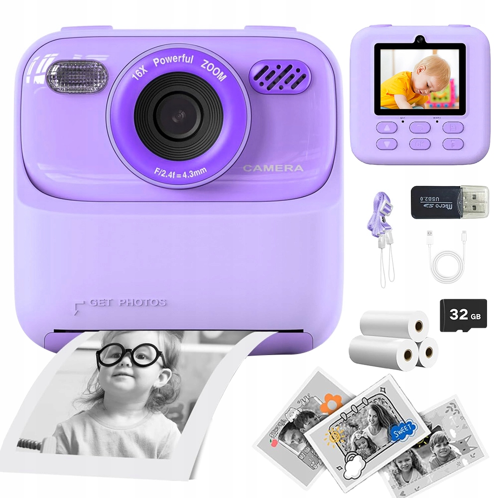 Instantní Digitální Termální Tiskárna Fotoaparát 3 Rolky