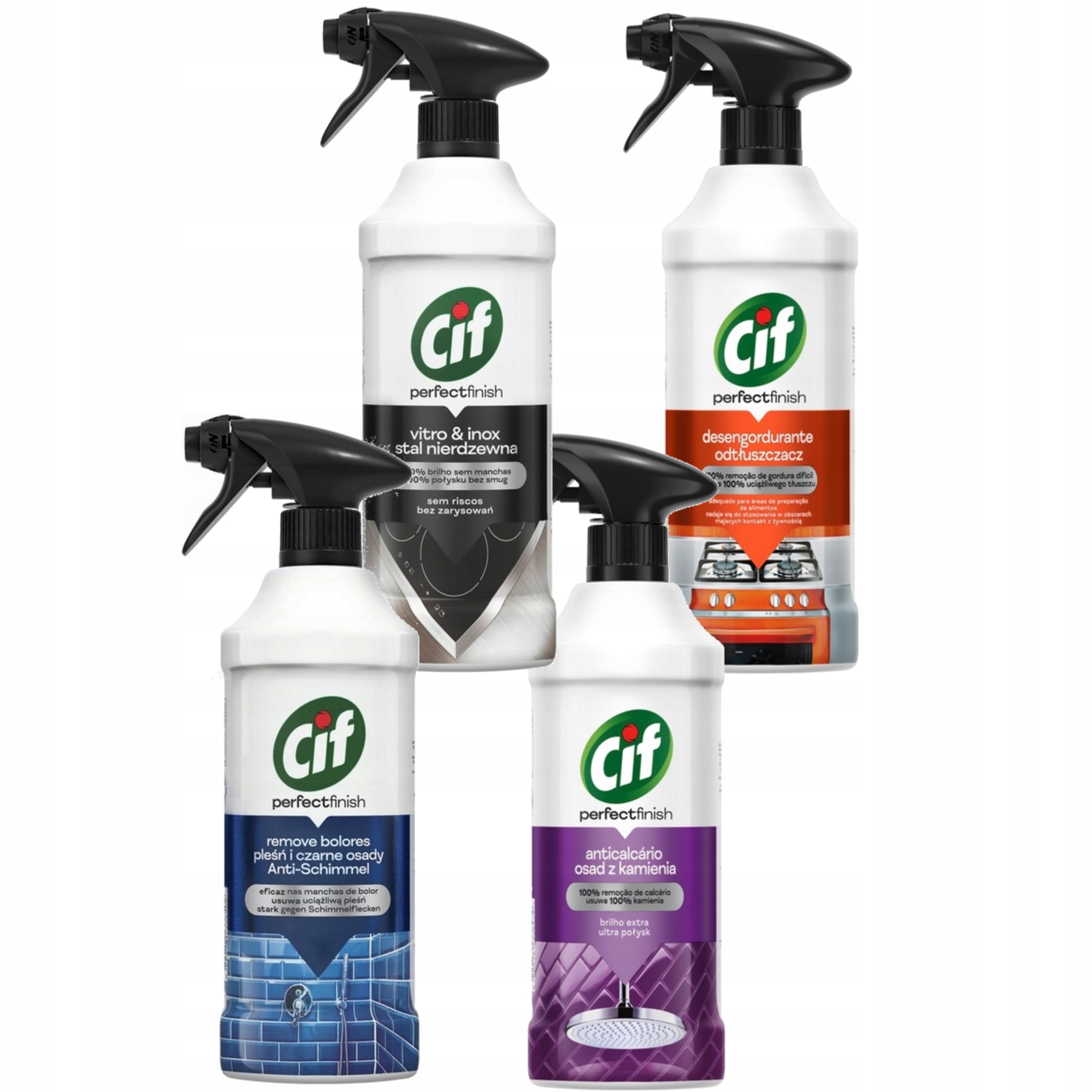 Levně Cif Sada čisticích prostředků Perfect Mix Spray 4x435ml
