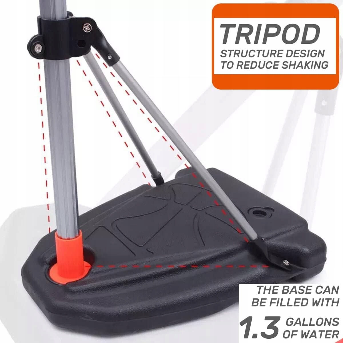 Kosz do koszykówki regulowany 100-170 cm zestaw z piłką pompką LICZNIK LED Marka KingSport