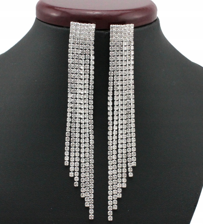 

Kolczyki Efektowne Srebrne Żmijki Cyrkonie