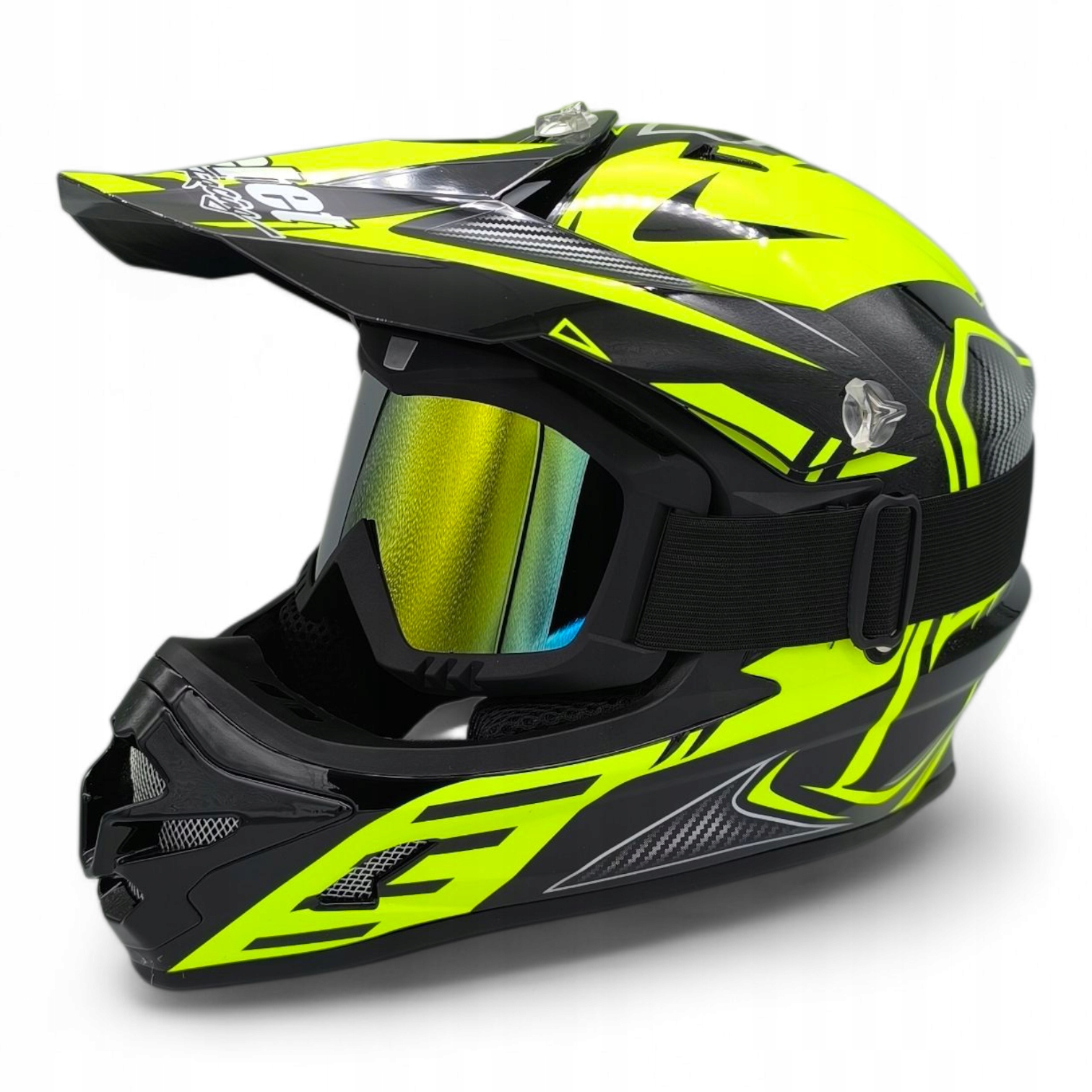 Kask Crossowy Na Crossa Motocykl Enduro Na Quada Atv Bmx Hulajnogę Gogle L