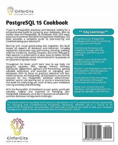 G, Peter PostgreSQL 15 Cookbook: 100+ expert solutions across scalability, Język publikacji angielski