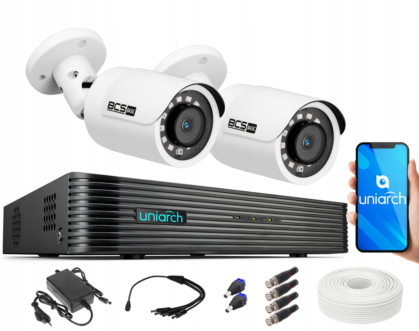 

Zestaw Monitoringu Cctv Zewnętrzny FullHD IR30m 2M