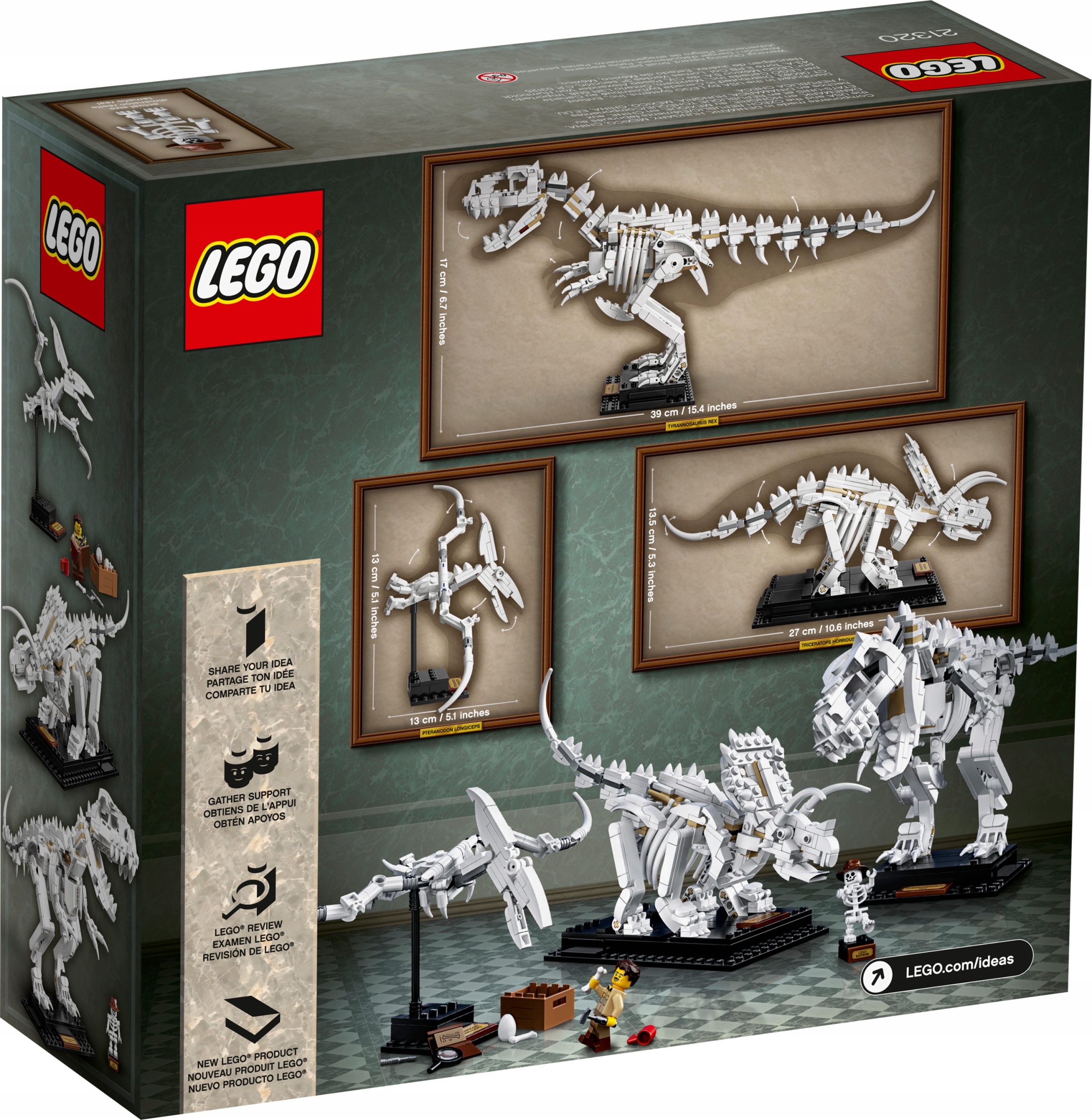 LEGO IDEAS 21320 SZKIELETY DINOZAURÓW Marka LEGO